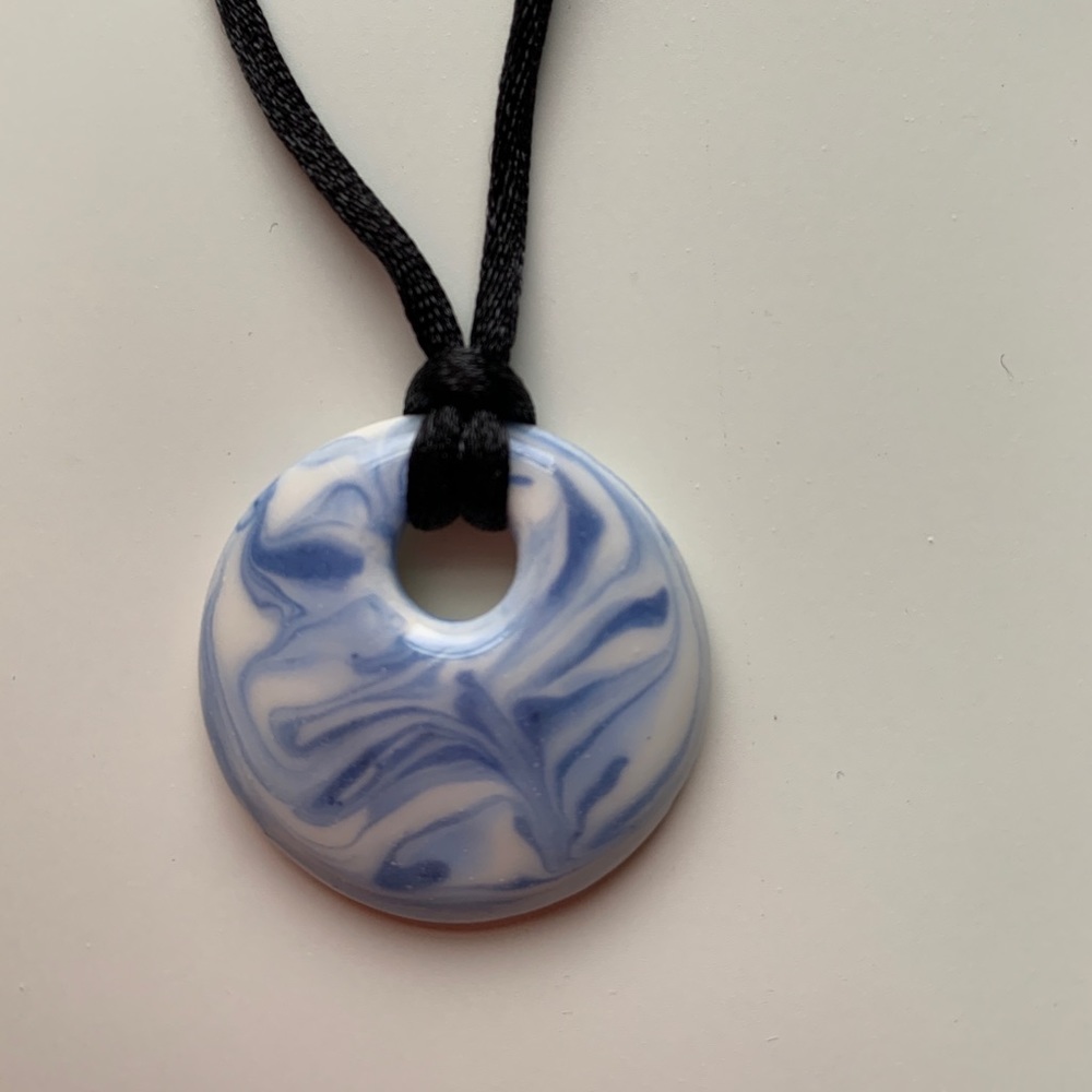NEW Porcelain Pendant in Blue and White